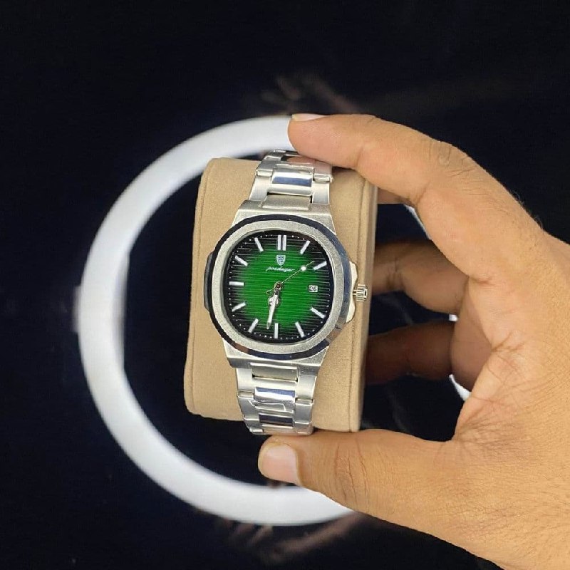 Poedagar 613 Watch – Silver Green