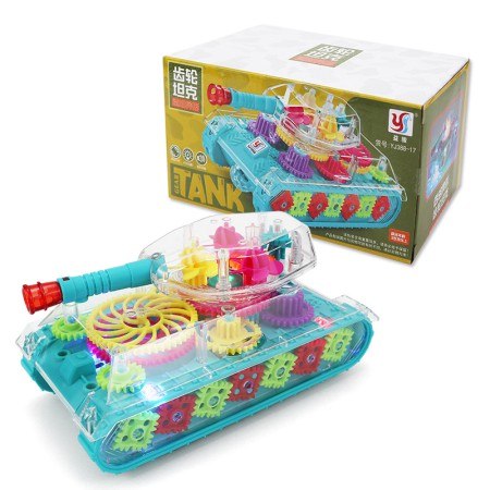 Transparent 3D Toy Tank ৩টি ব্যাটারি ফ্রি