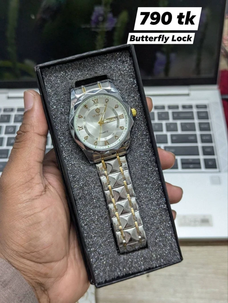 BINBOND 2521 Luxury Brand Luminous Quartz Watch For Men (White )
