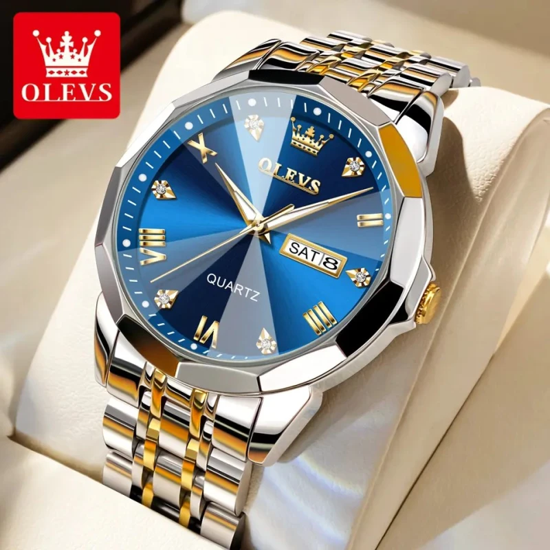 OLEVS DIOMOND CAD 9931 WATCH Blue